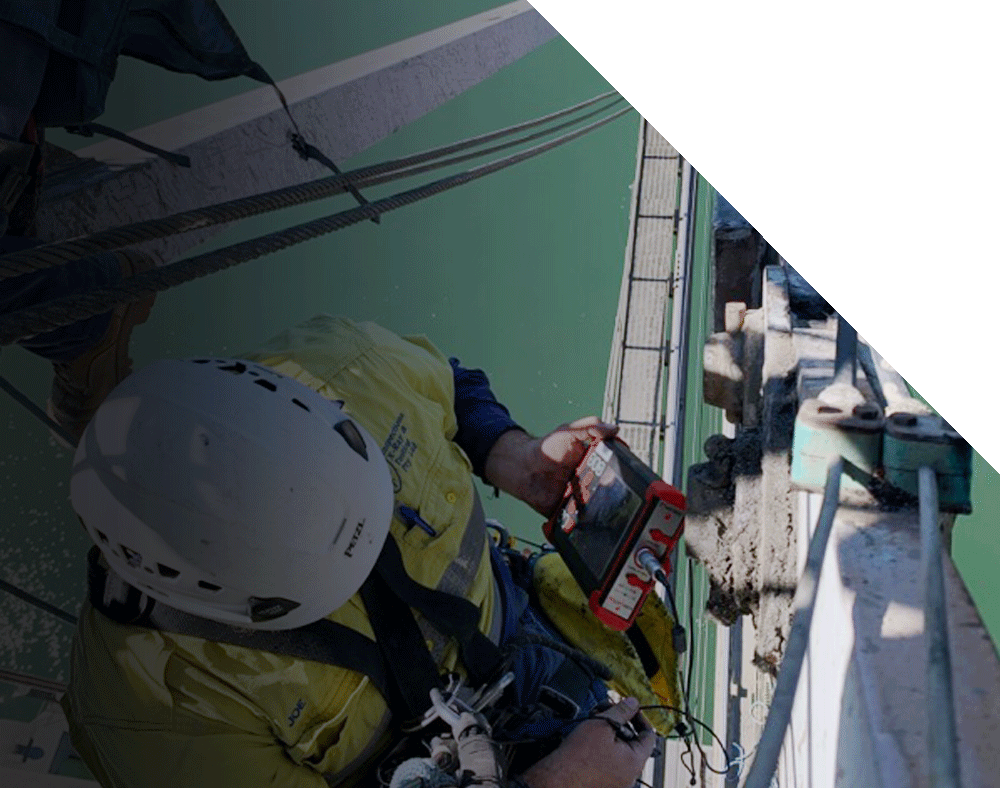 rope-access-NDT-angle Non destructive testing via rope access